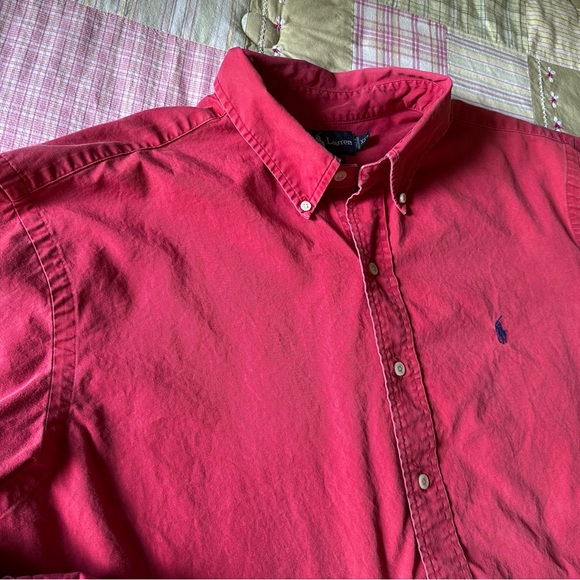 Ralph Lauren Men’s Size‎ XXL Red Casual Button Down Shirt AND 2 Pair RL Socks - Picture 1 of 14